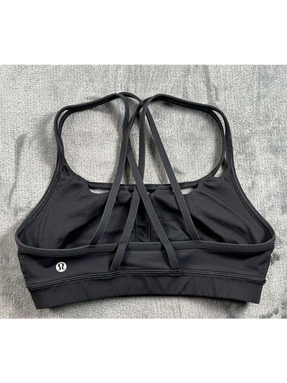 Lululemon Strappy Sports Bra Womens Size 6 Black Lightweight Gym Yoga Preppy